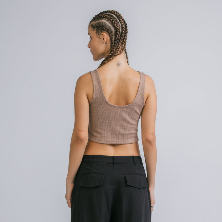 Knit Lounge Top - Brown