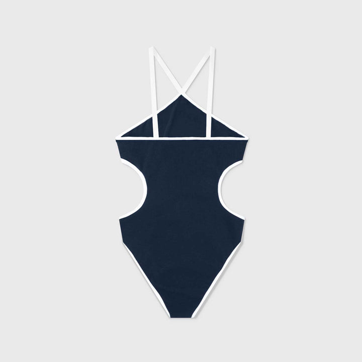 Lounge Cut-Out Bodysuit - Navy Blue