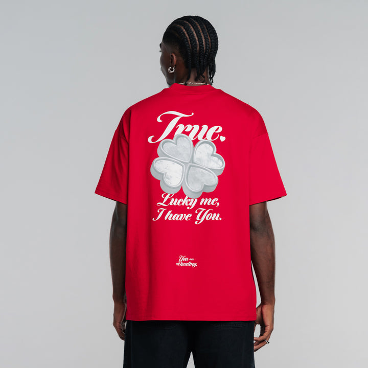 Lucky Oversized T-Shirt - Red