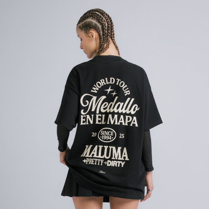 Maluma - Black Tee - Medallo En El Mapa