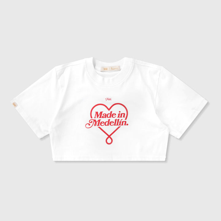 Medellín Crop Top - White