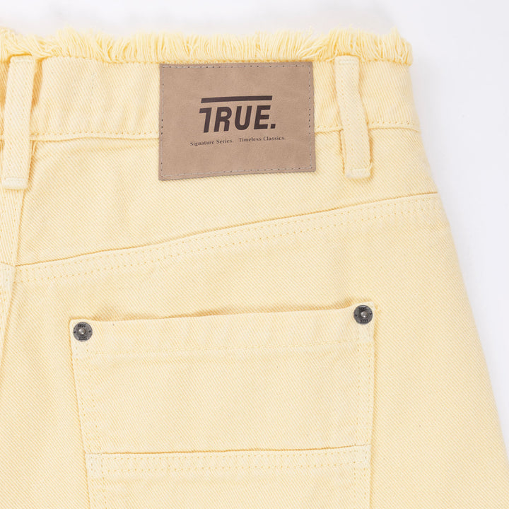 Mid-Rise Pants - Butter Yellow