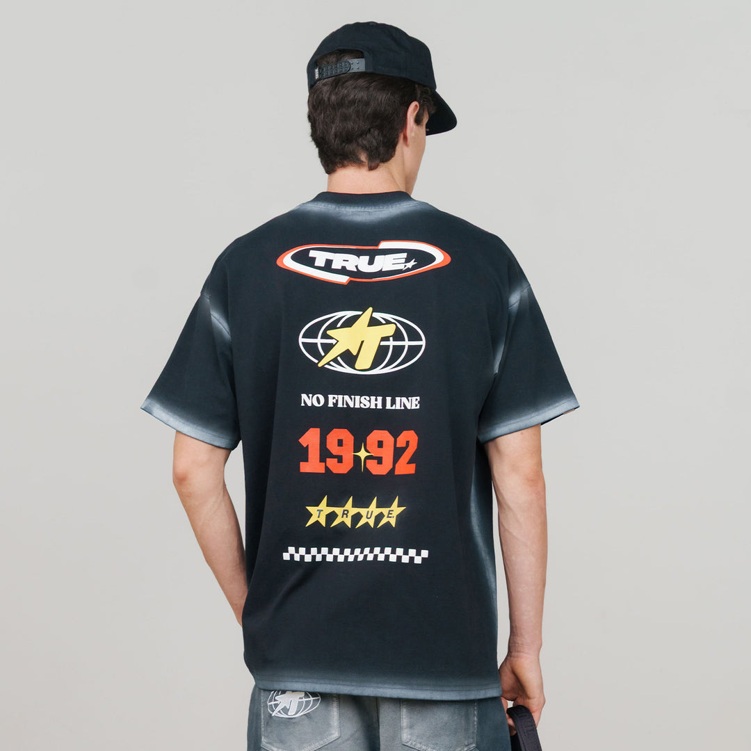 No Finish Line Oversized T-Shirt - Black