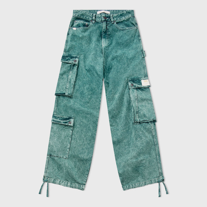 Pantalón Cargo Multi-Pocket - Lavado Verde