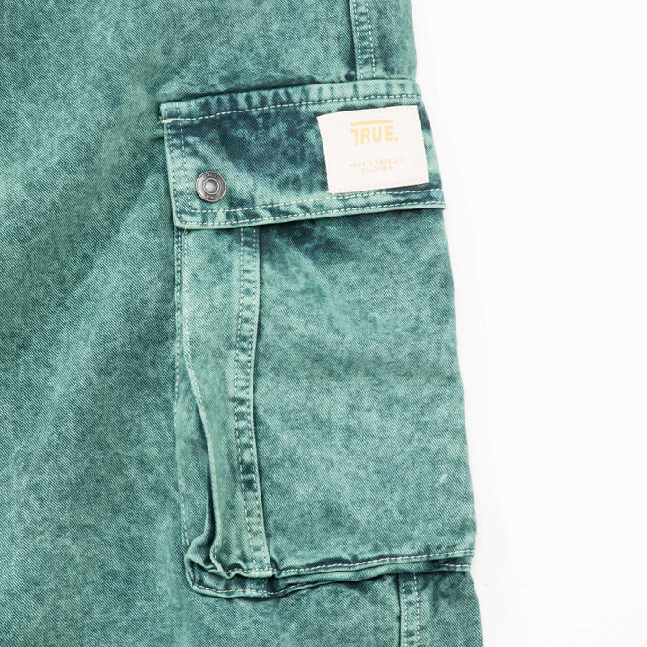 Pantalón Cargo Multi-Pocket - Lavado Verde