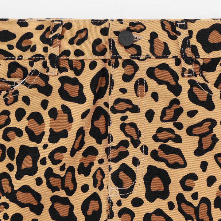 Animal Print Straight Leg Laser Pants - Cheetah