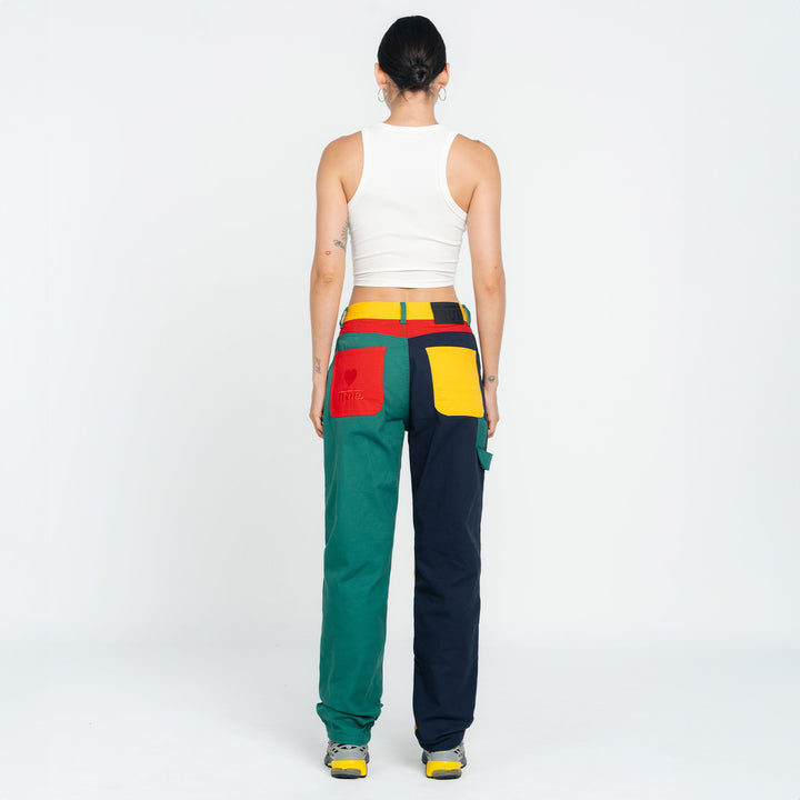 Pantalón Drill Colors Blocks - Multicolor
