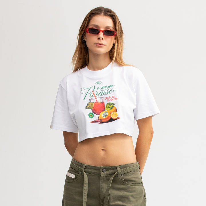 Paraíso Crop Top - White