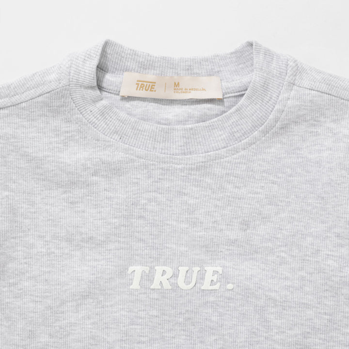 Ribbed Slim Tee - Gray