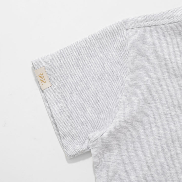 Ribbed Slim Tee - Gray