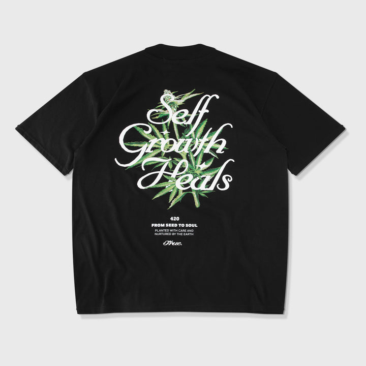 Self Growth Oversized T-Shirt - Black