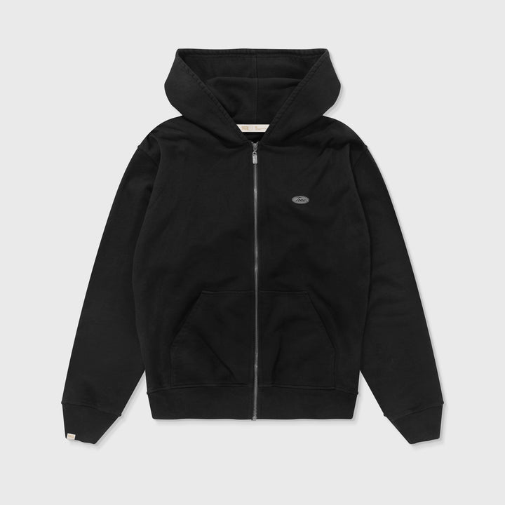 Signature Zipper Hoodie - Black