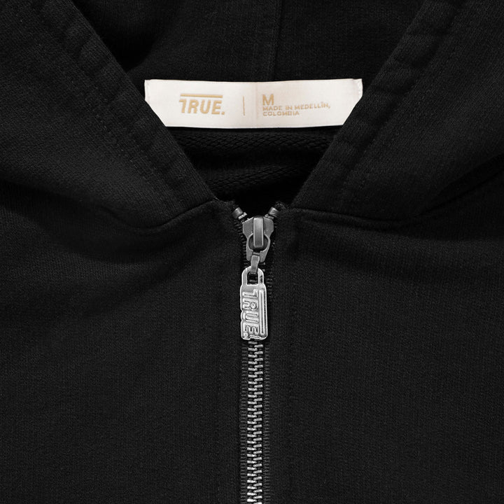 Signature Zipper Hoodie - Black