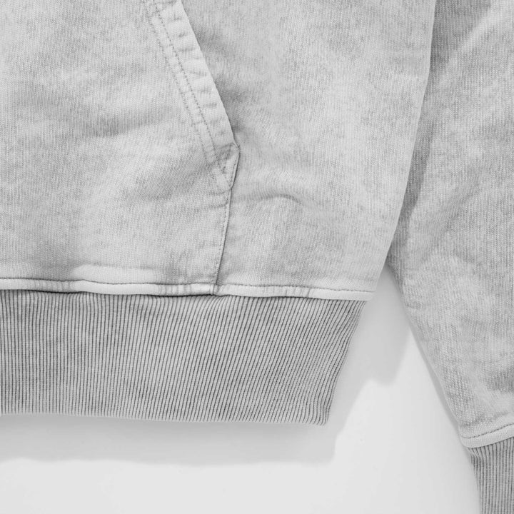 Signature Zipper Hoodie - Washed Gray