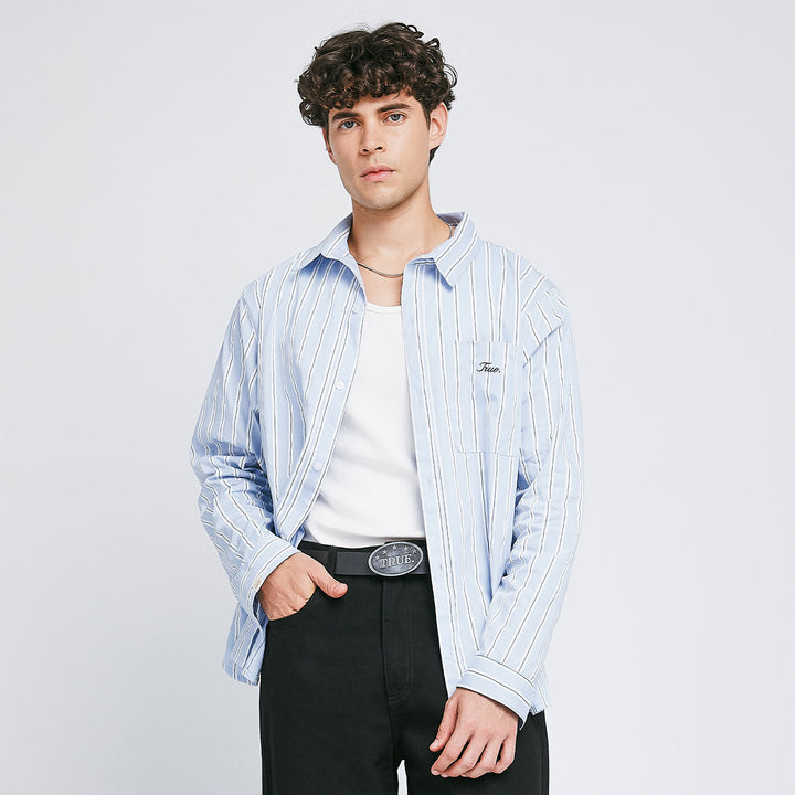 Signature Striped Shirt - Light Blue