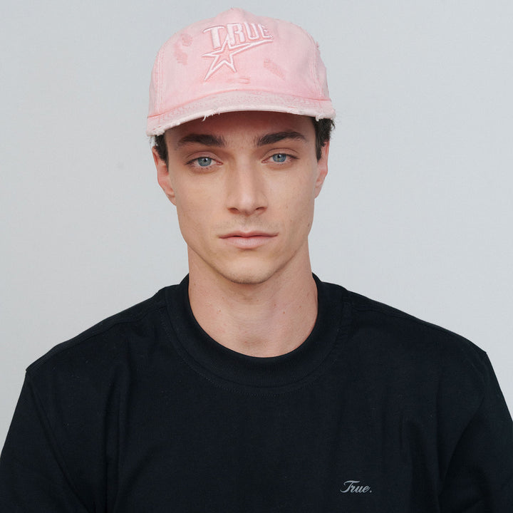 Star Washed Golfer Cap - Pink