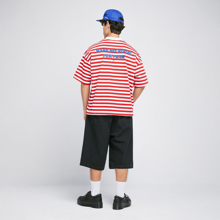 Striped No Fear Tee - Red