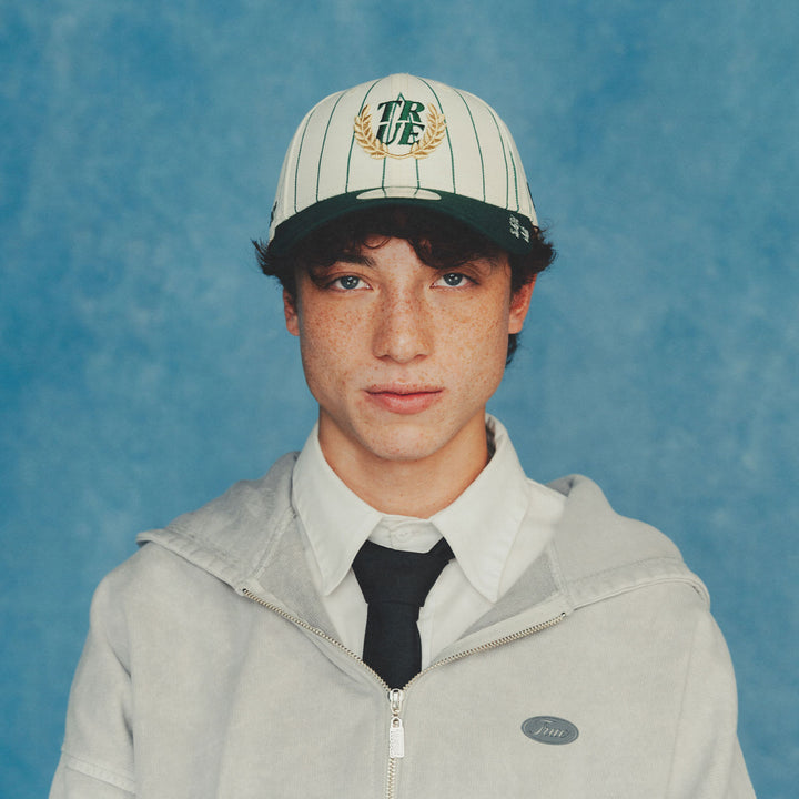 True X New Era 940 Pinstripe Dk Green