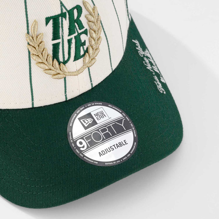 True X New Era 940 Pinstripe Dk Green
