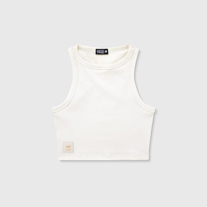 Tank Top En Rib - Crema