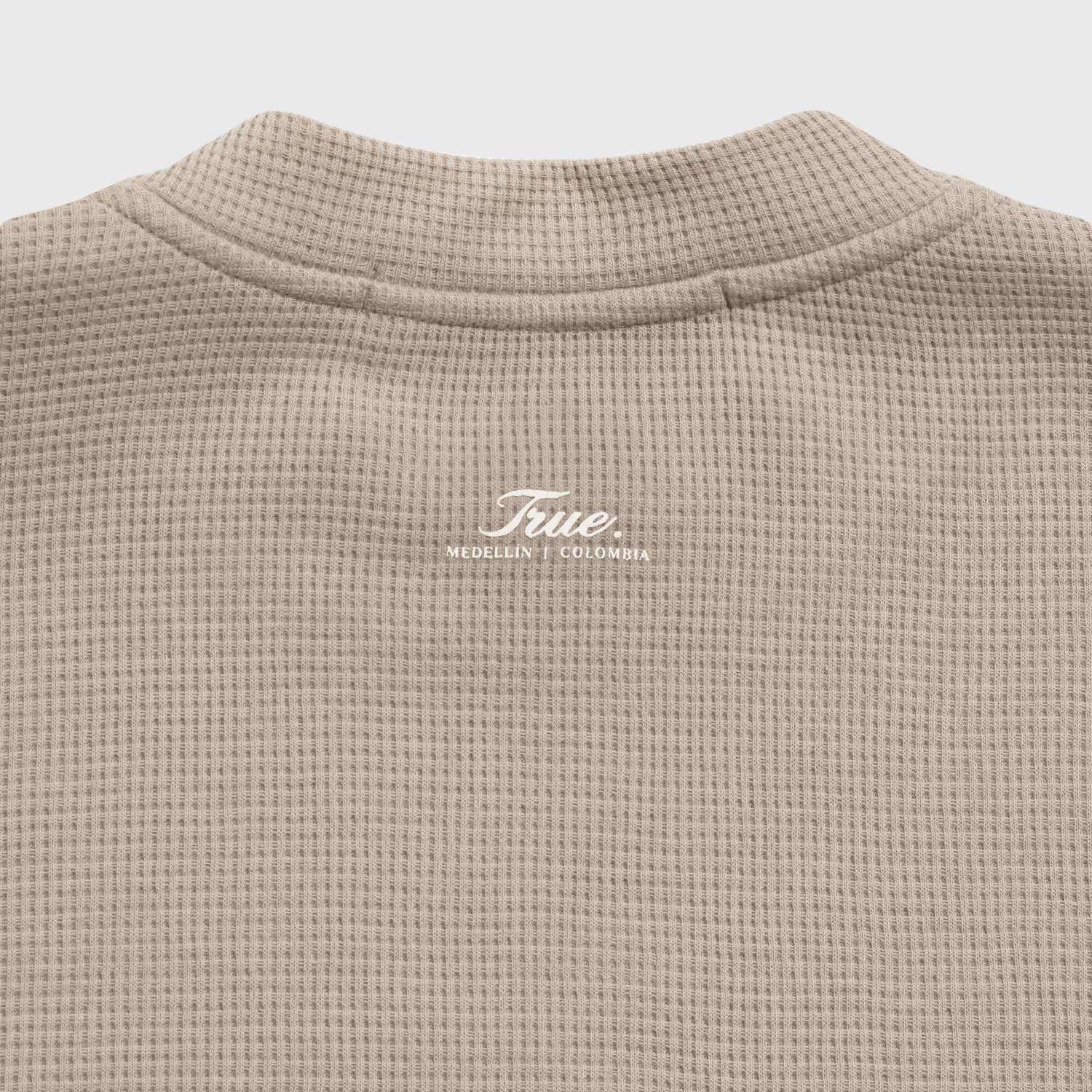 Textured Boxy Tee - Sand– TRUE.