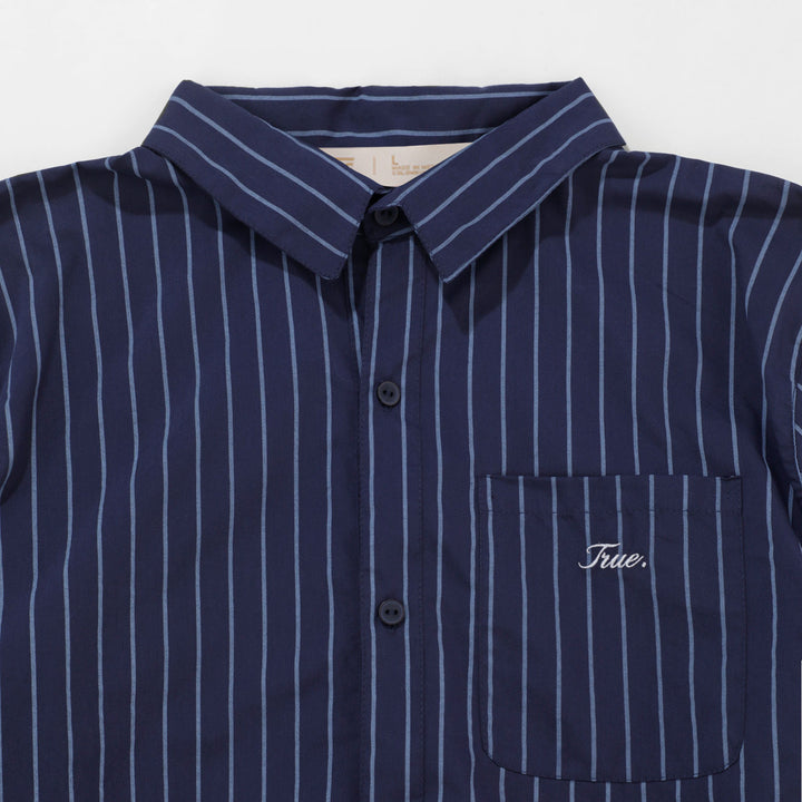 The Journey Striped Shirt - Navy Blue