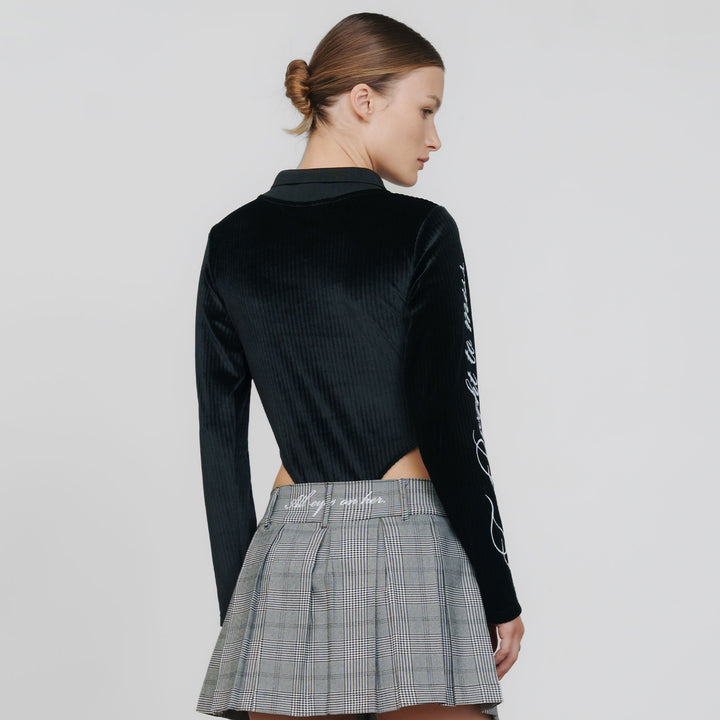 Too Bright LS Bodysuit - Black