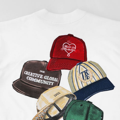 True Caps Boxy T-Shirt - White