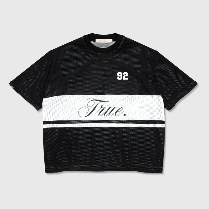 True Mesh Boxy Tee - Black