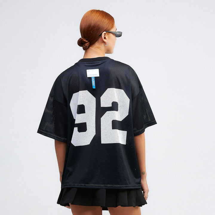 True Mesh Boxy Tee - Black