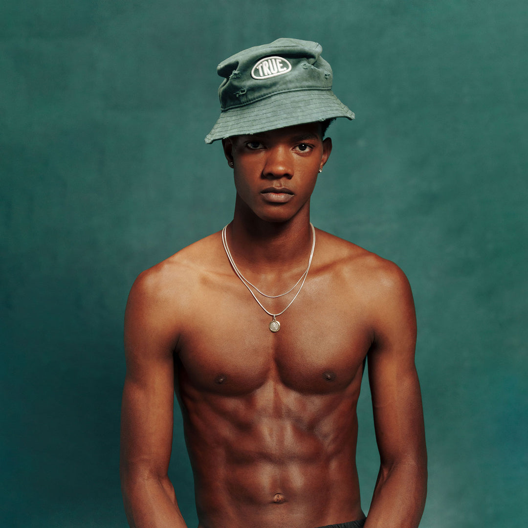 True Stamp Logo Bucket Hat - Washed Green
