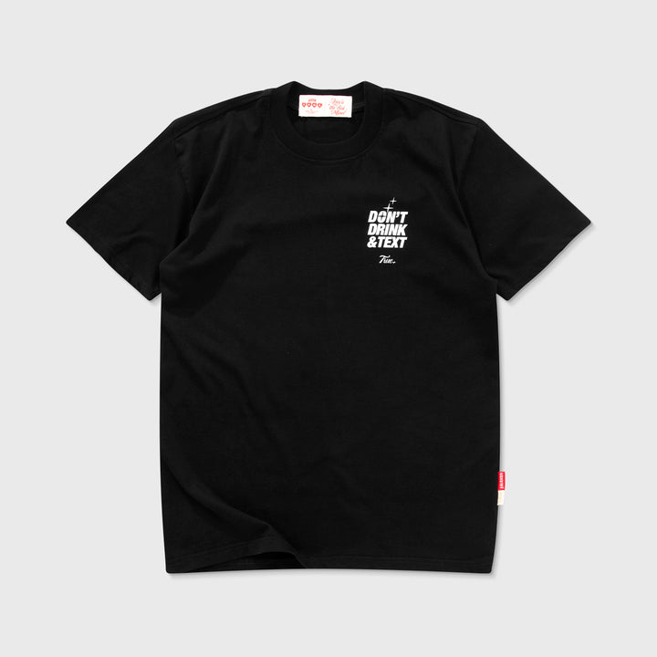 True X Smirnoff Text T-Shirt - Black