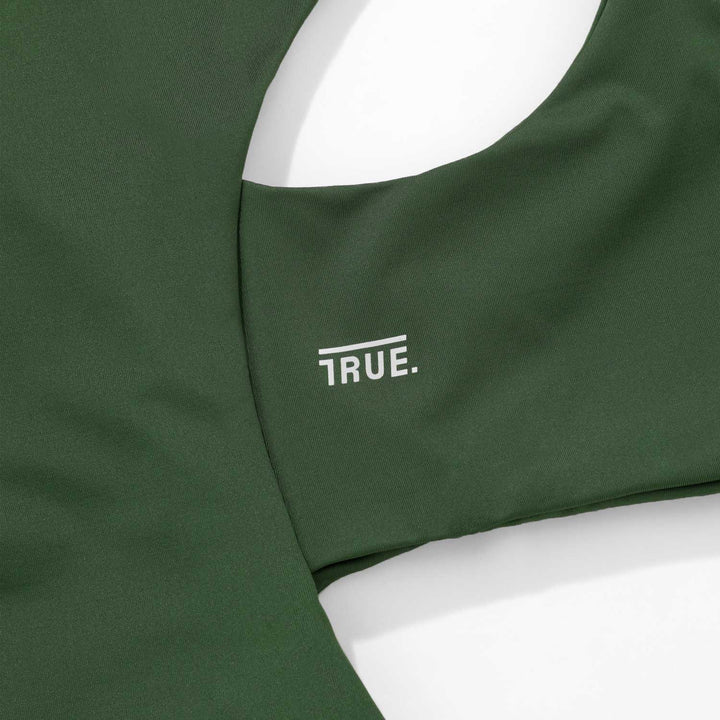 True Logo Asymmetric Bodysuit - Verde Militar