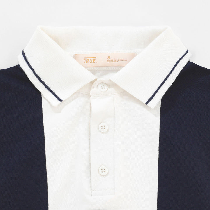 True Lounge Cropped Polo - Navy Blue