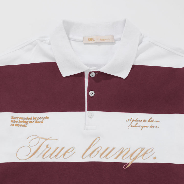 True Lounge LS Boxy Polo - Deep Red