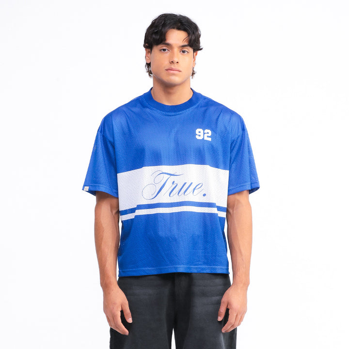 True Mesh Boxy Tee - Blue