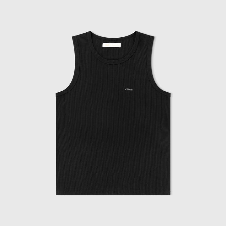 True Texture Sleeveless Tee - Black