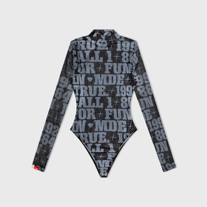 True X Smirnoff Mesh Bodysuit - Black