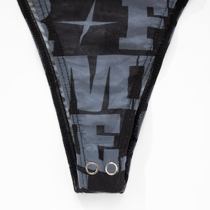 True X Smirnoff Mesh Bodysuit - Black