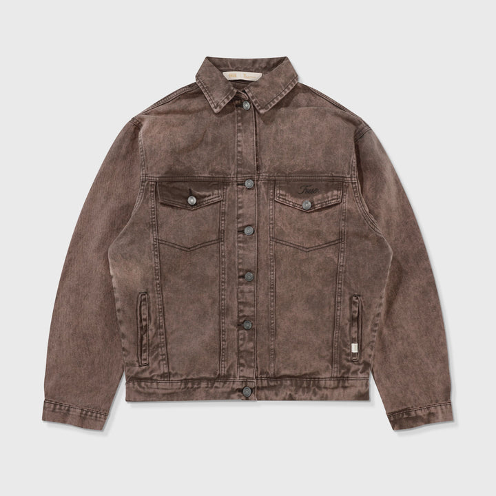 Washed Drill Jacket - Brown