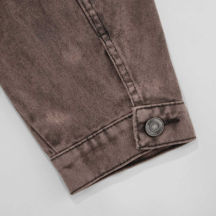 Washed Drill Jacket - Brown