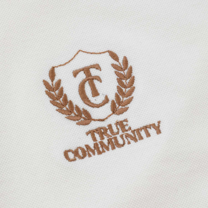 Camiseta Polo Oversized Community - Blanca