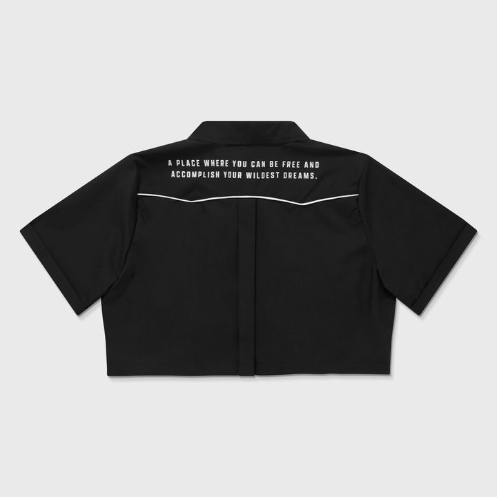 Cropped Shirt Freedom - Black