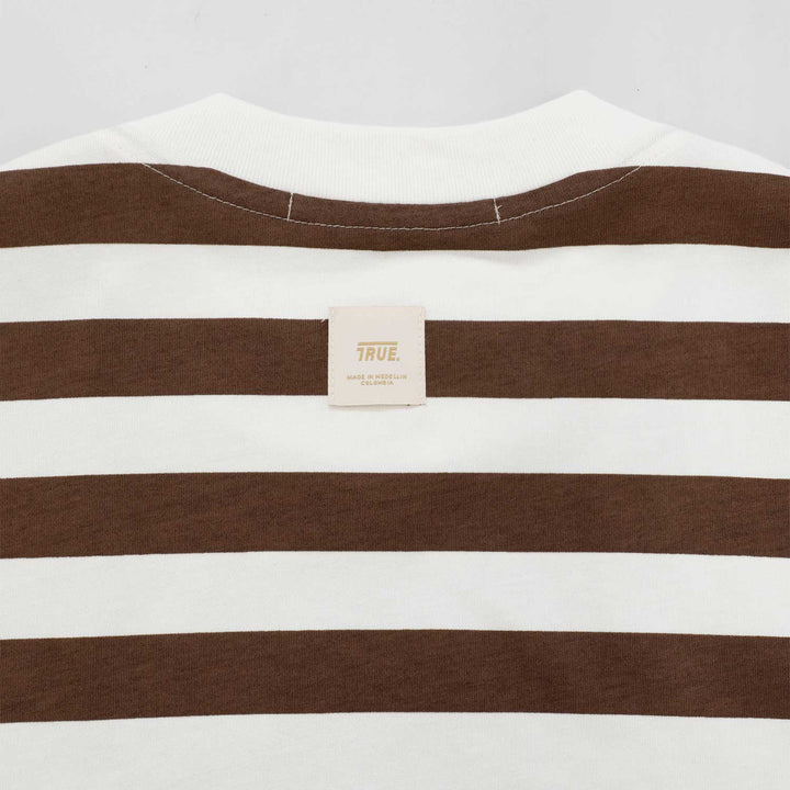 Striped Box Fit T-Shirts - Brown