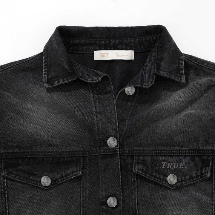 Washed Denim Jacket - Black